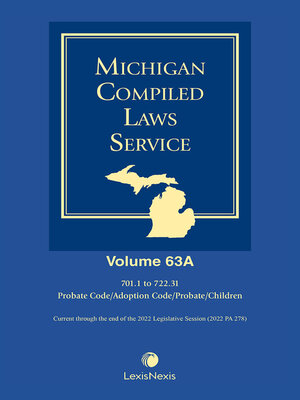 cover image of Michigan Compiled Laws Service